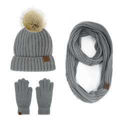 Winter Beanie / Scarf / Touchscreen Gloves Set