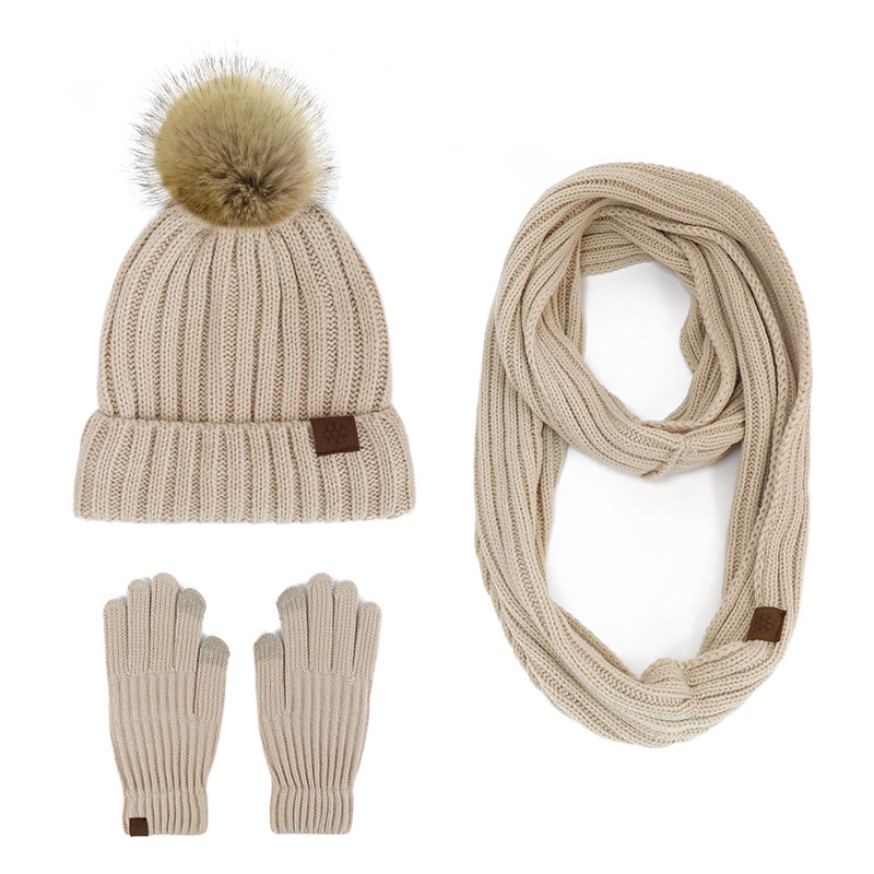 Winter Beanie / Scarf / Touchscreen Gloves Set