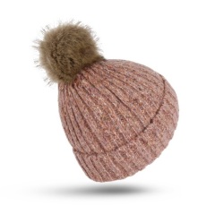Wool Beanie w/ Pom-Pom Top