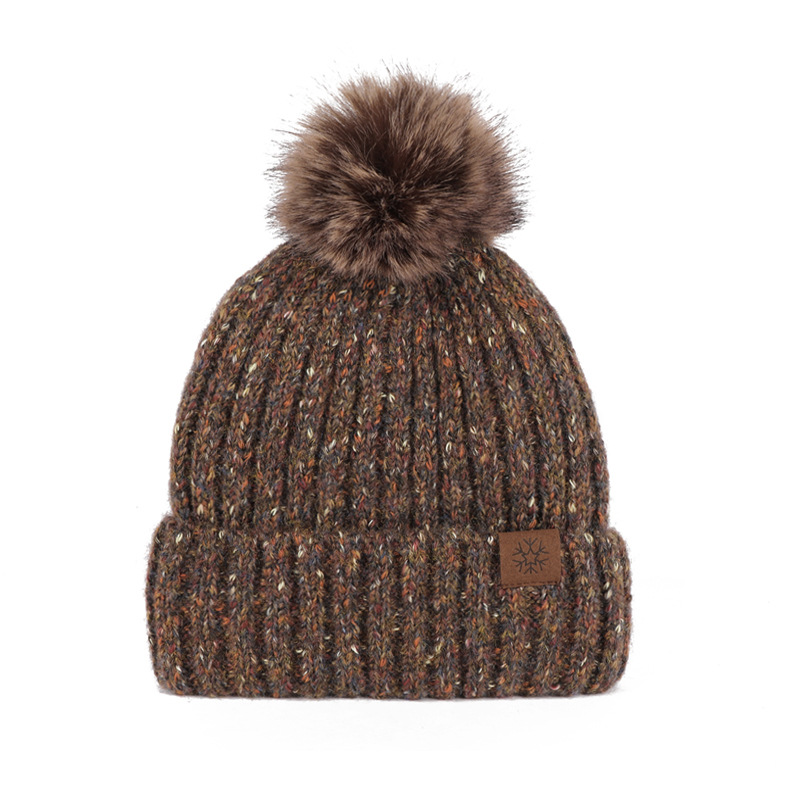 Wool Beanie w/ Pom-Pom Top