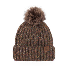 Wool Beanie w/ Pom-Pom Top