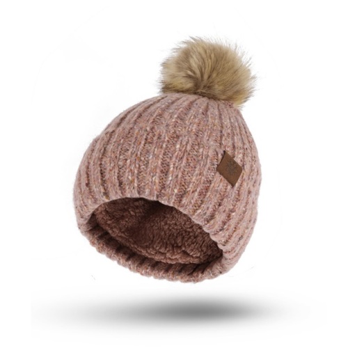 Wool Beanie w/ Pom-Pom Top