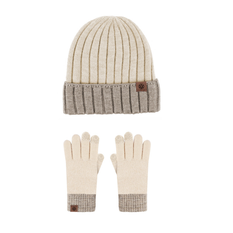 Alpaca Beanie Cap / Touchscreen Gloves Set