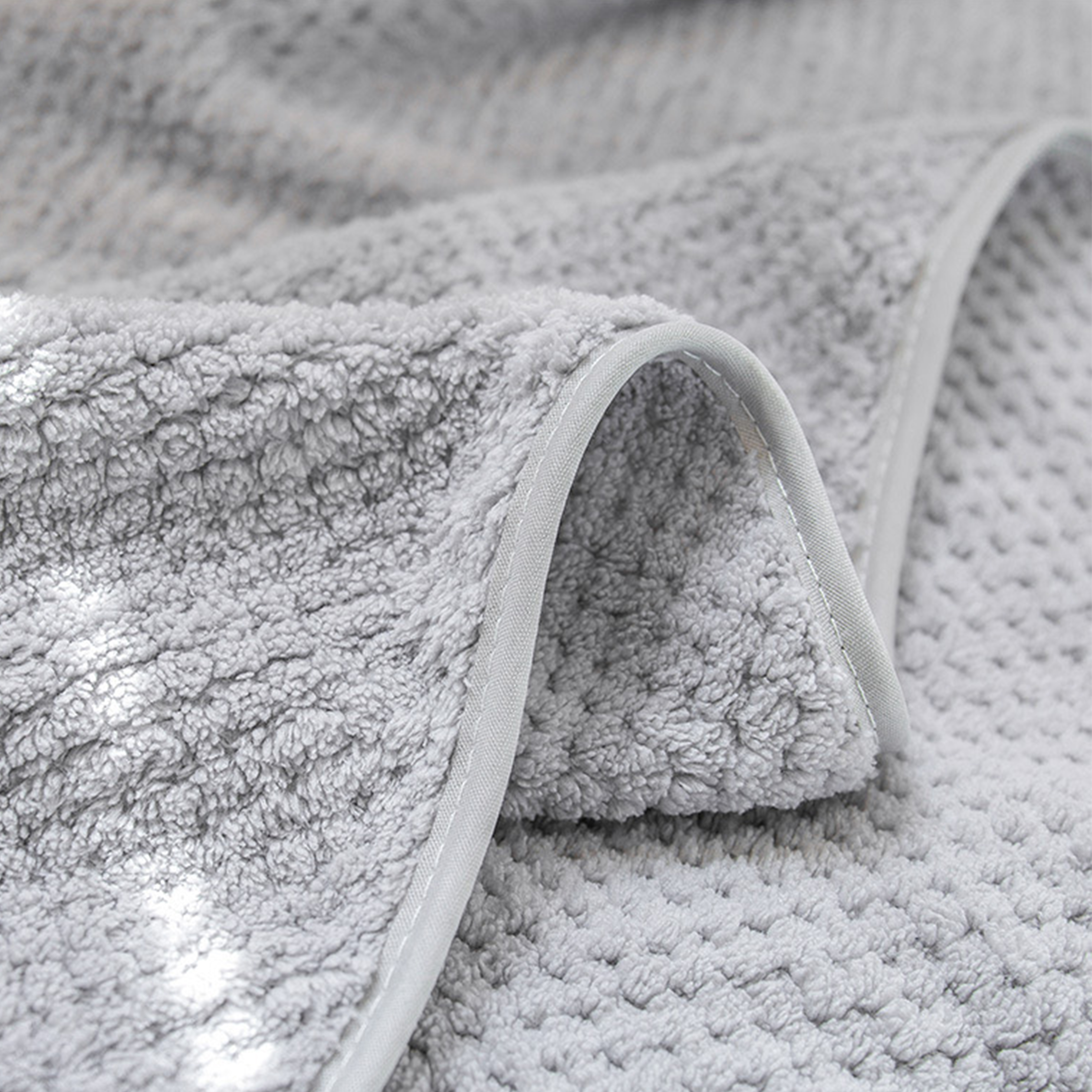 Checkered Coral Fleece Towel