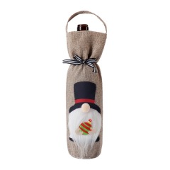 Christmas Sackcloth Wine Bag