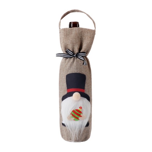 Christmas Sackcloth Wine Bag