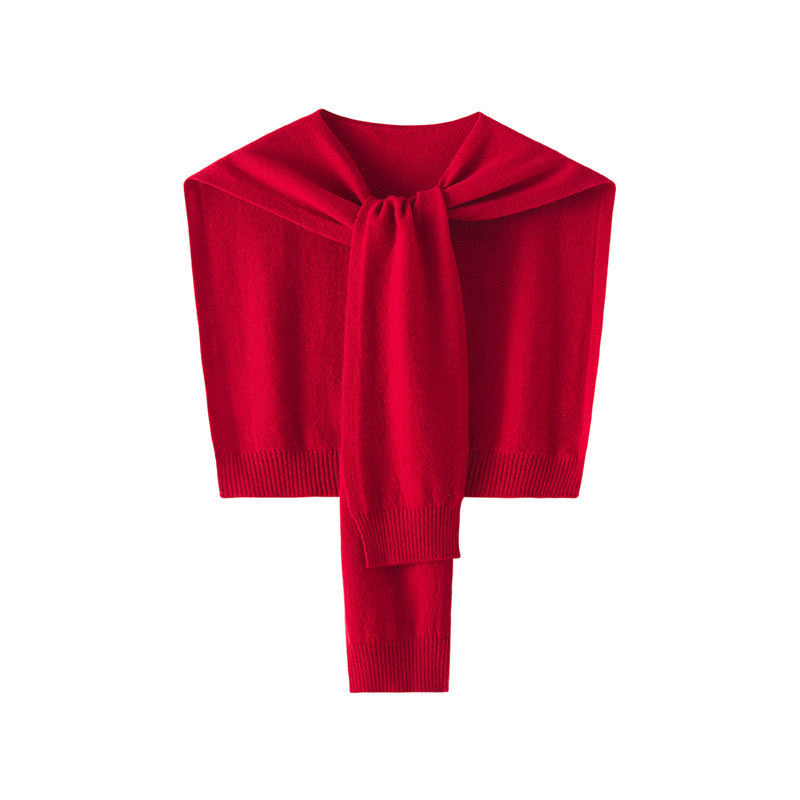 Solid-Color Short Shawl