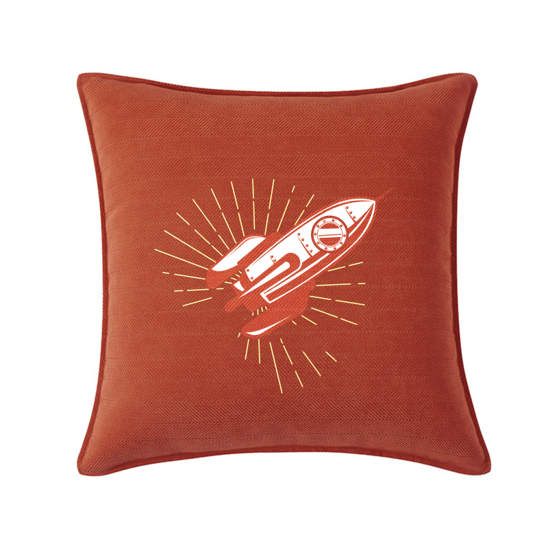 Color-Print Square Throw Pillow