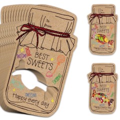 Drifting Bottle Kraft Paper Greeting Card