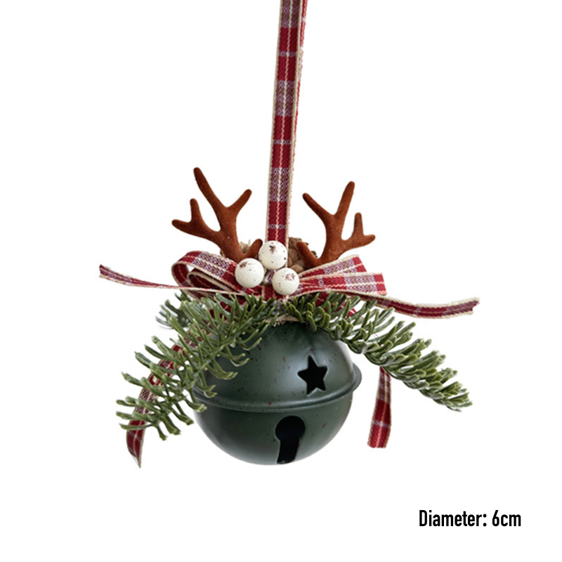 Bell Ornament with Faux Antlers