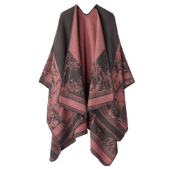 Vintage Pattern Print Long Shawl