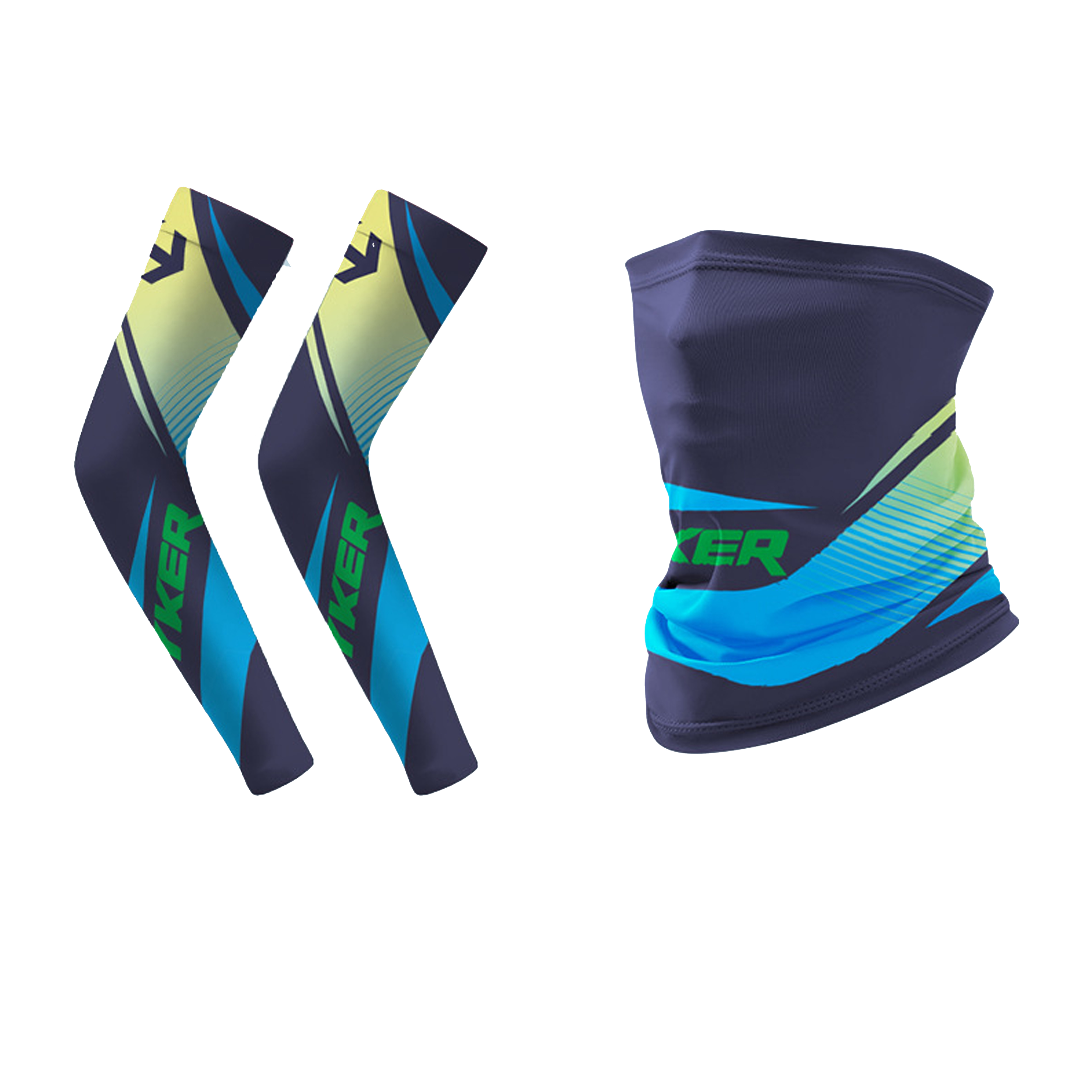 Cyclist Cooling Mask and Armsleeve Set