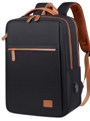 Oxford Fabric Faux Waxed Leather Backpack