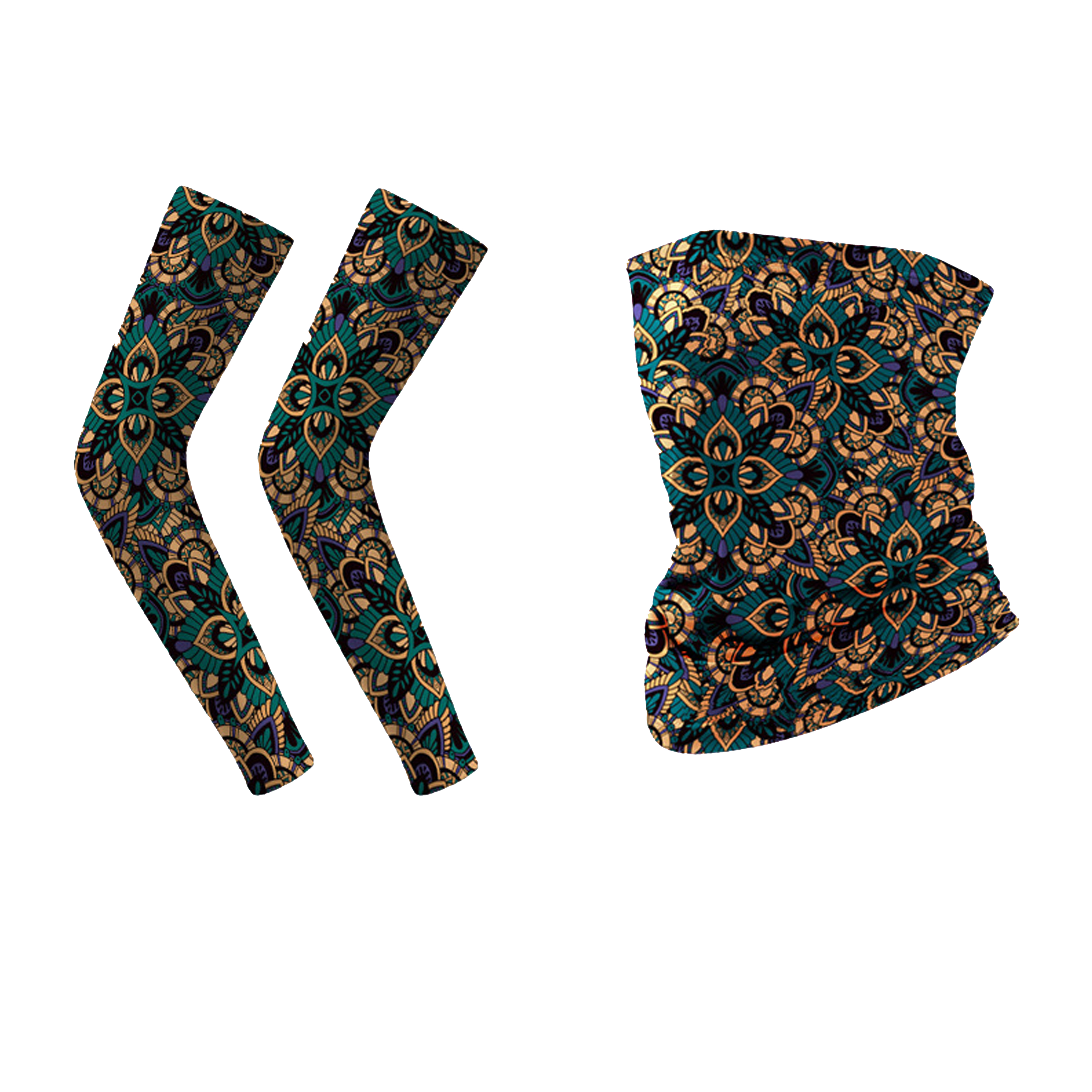 Cyclist Cooling Mask and Armsleeve Set