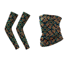 Cyclist Cooling Mask and Armsleeve Set