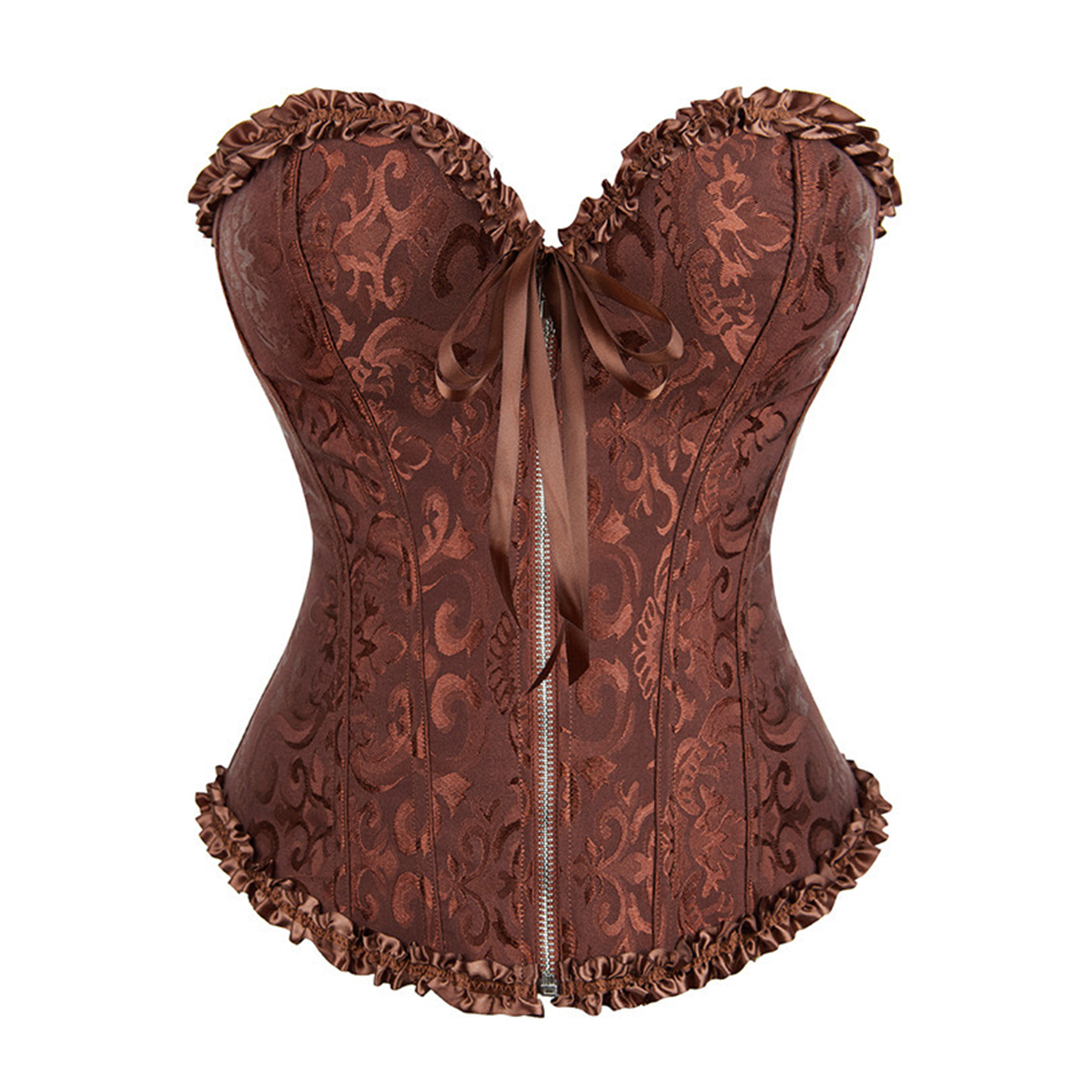 Front Zipper Closure Corset