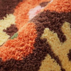 Flocking Oval Floor Mat