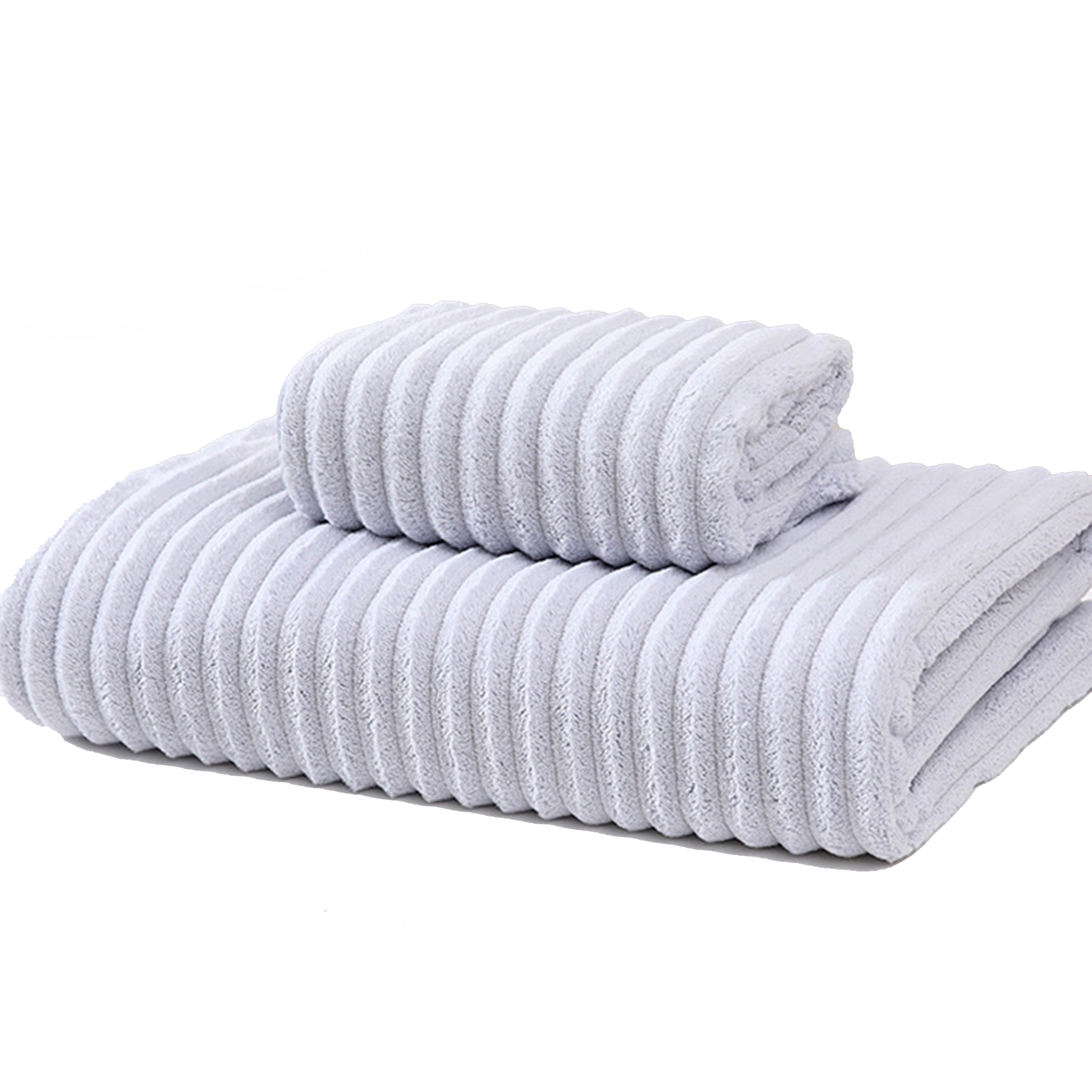 Ribbed Coral Fleece Towel