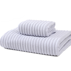 Ribbed Coral Fleece Towel