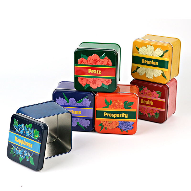 Embossed Cubic Tinplate Box