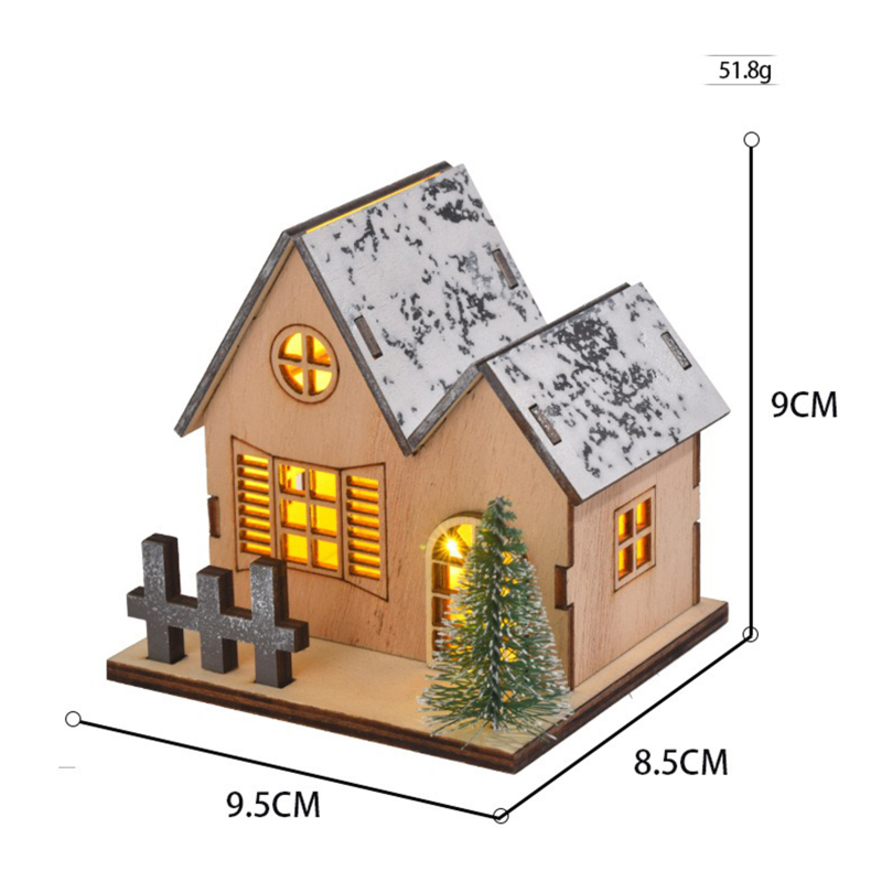 Little Wooden House with Light