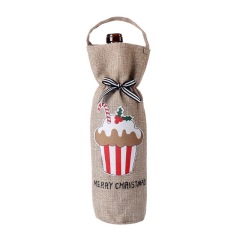 Christmas Sackcloth Wine Bag