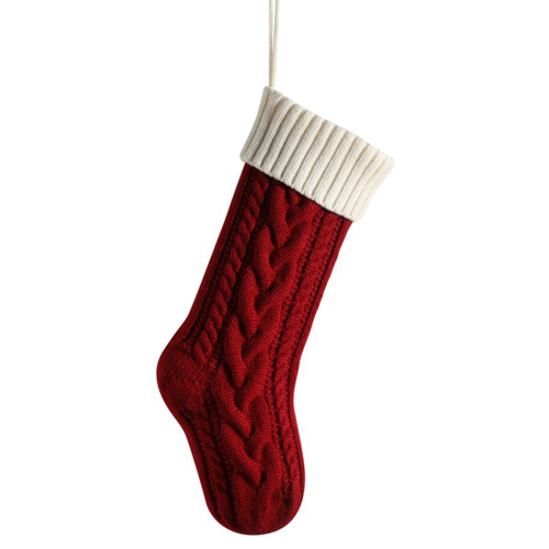 Knitted Christmas Sock Ornament