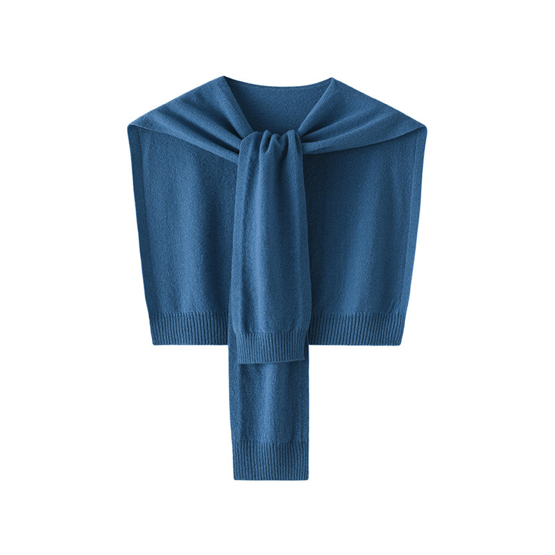 Solid-Color Short Shawl