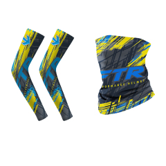Cyclist Cooling Mask and Armsleeve Set