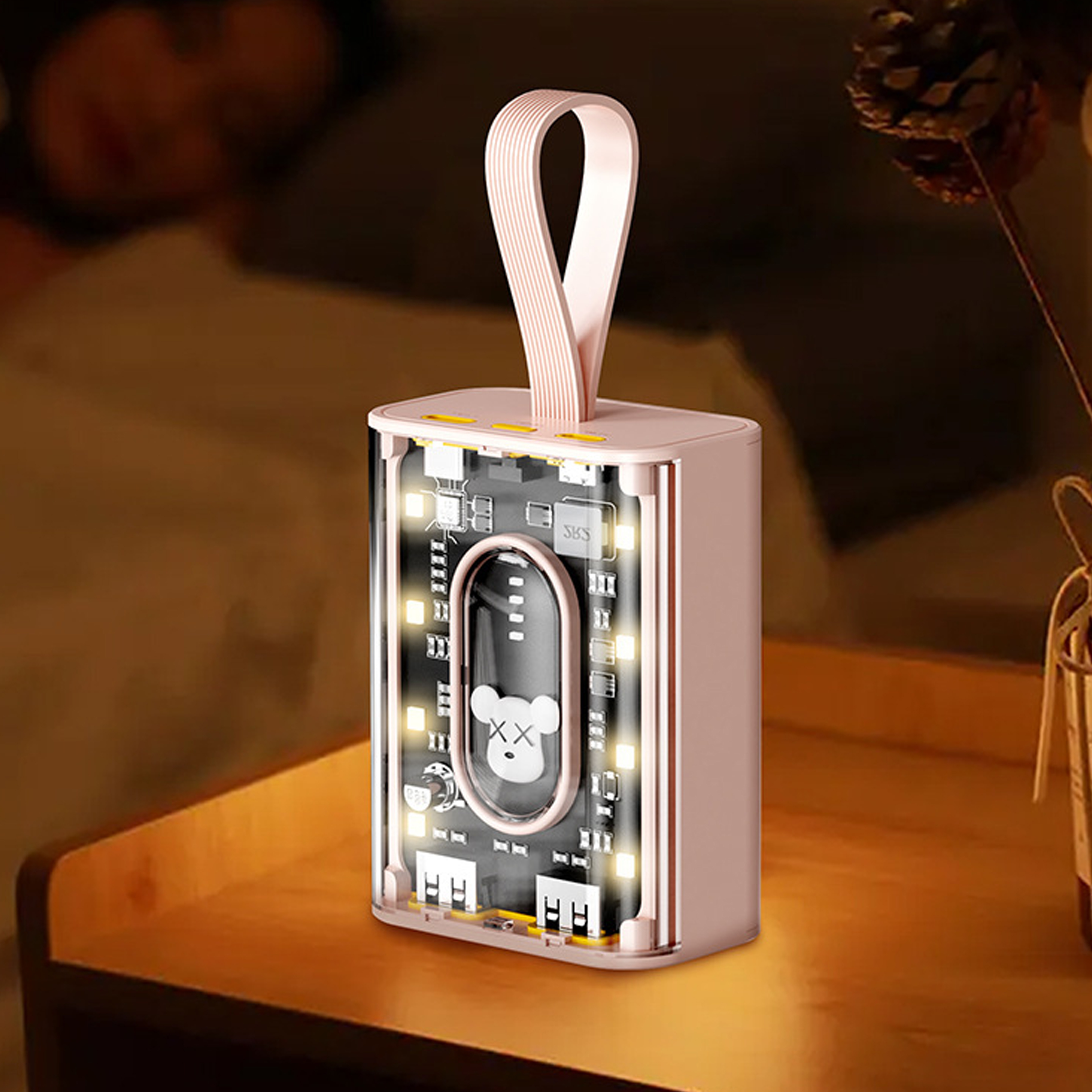 See-Through Power Bank with Night Light
