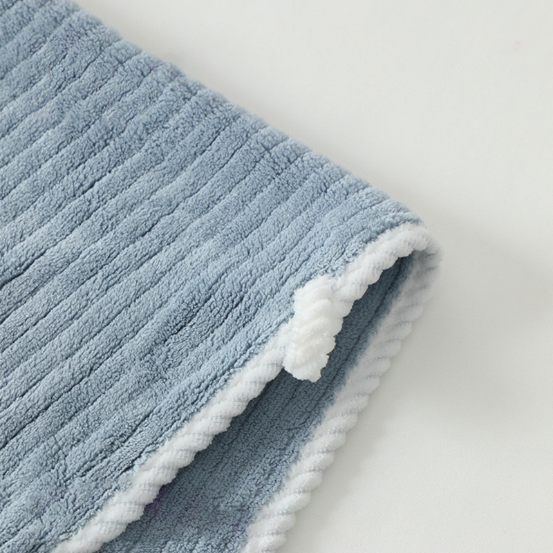 Narrow-Ribbed Coral Fleece Towel