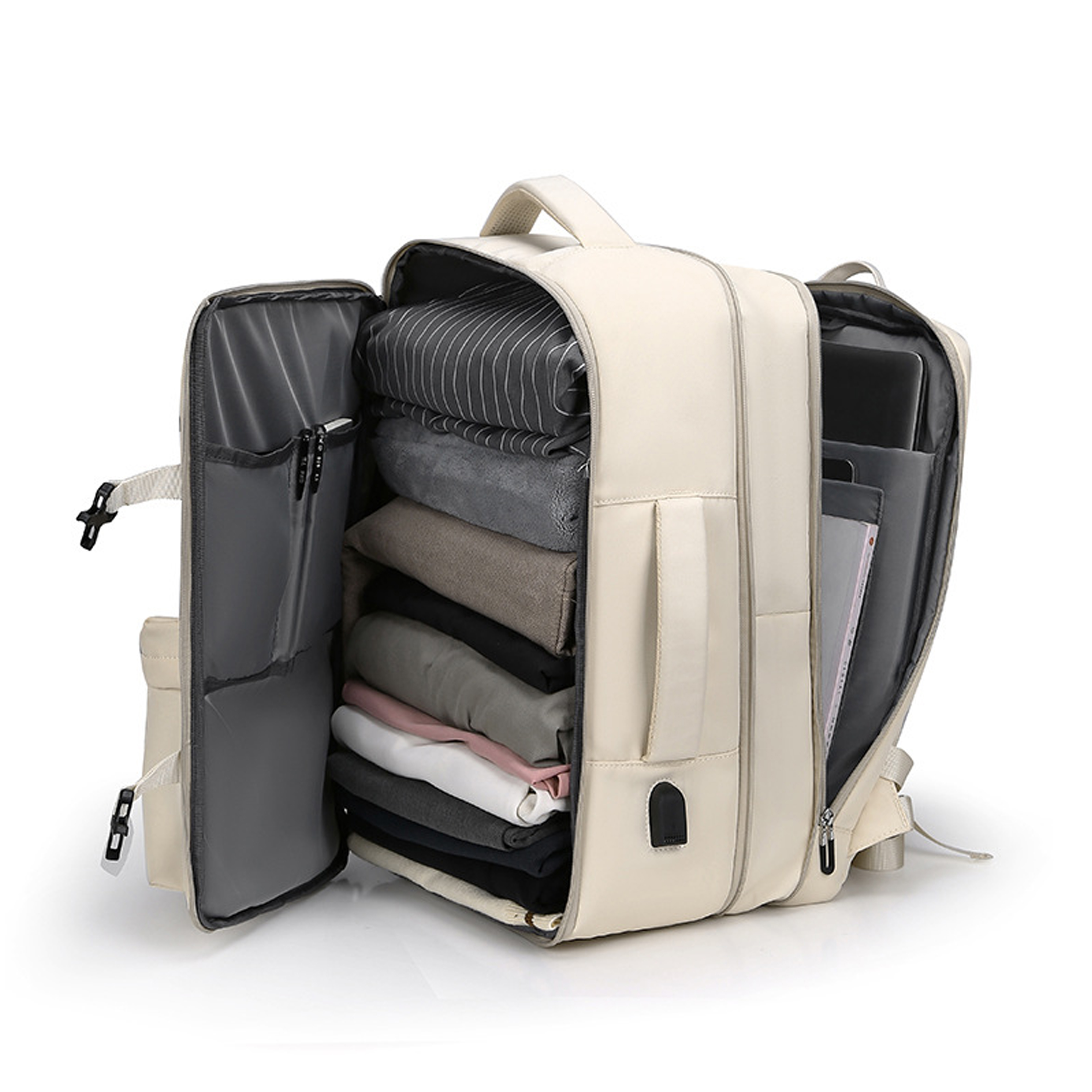 Multi-Layer Nylon Backpack