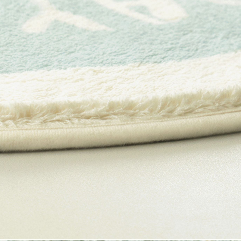 Print Pattern Faux Wool Floor Mat