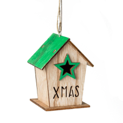 Mini Wooden House Ornament