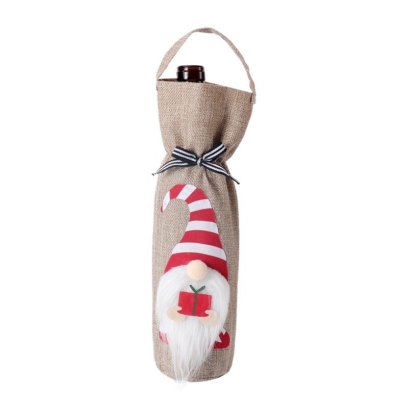 Christmas Sackcloth Wine Bag