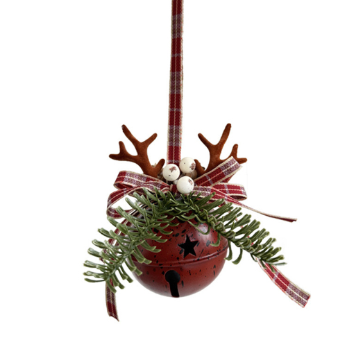 Bell Ornament with Faux Antlers
