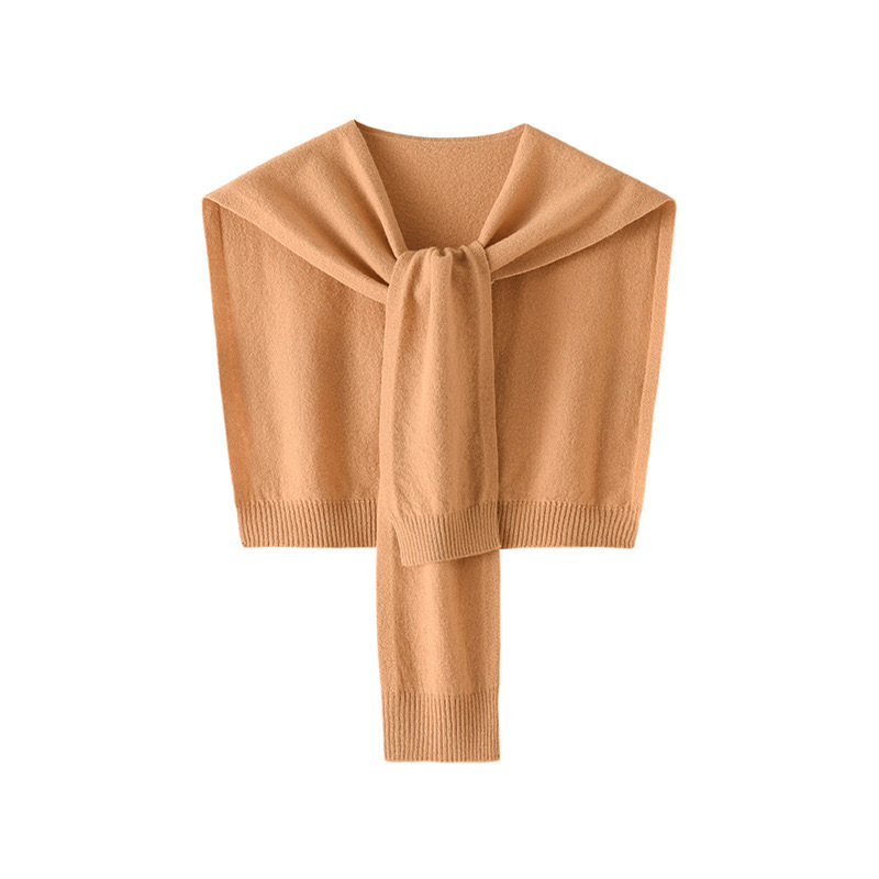 Solid-Color Short Shawl