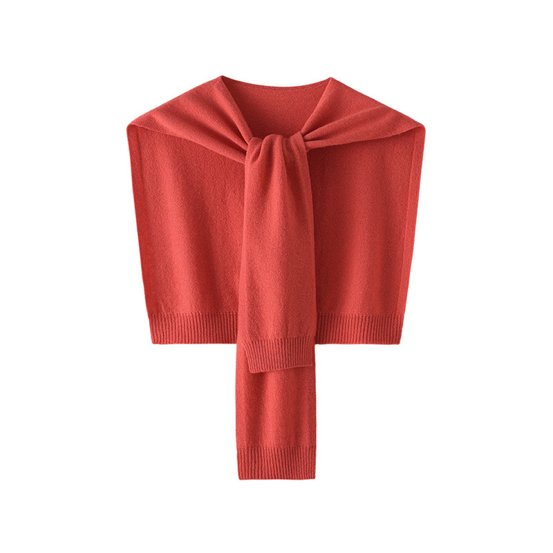 Solid-Color Short Shawl