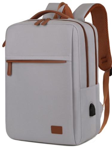 Oxford Fabric Faux Waxed Leather Backpack