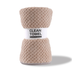 Checkered Coral Fleece Towel