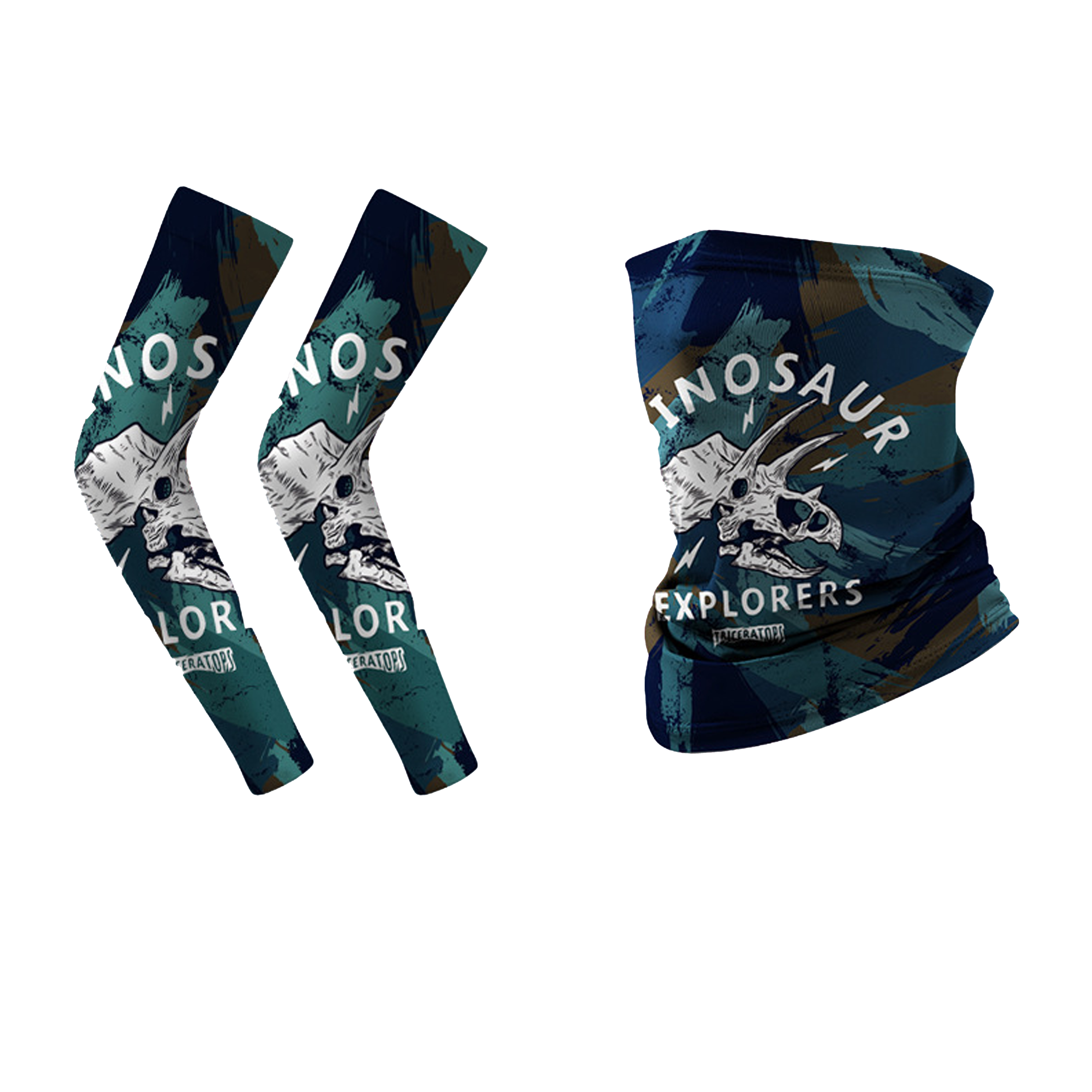 Cyclist Cooling Mask and Armsleeve Set