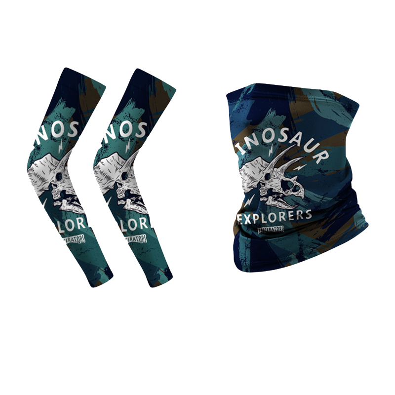 Cyclist Cooling Mask and Armsleeve Set