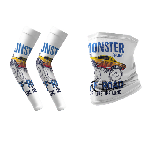 Cyclist Cooling Mask and Armsleeve Set