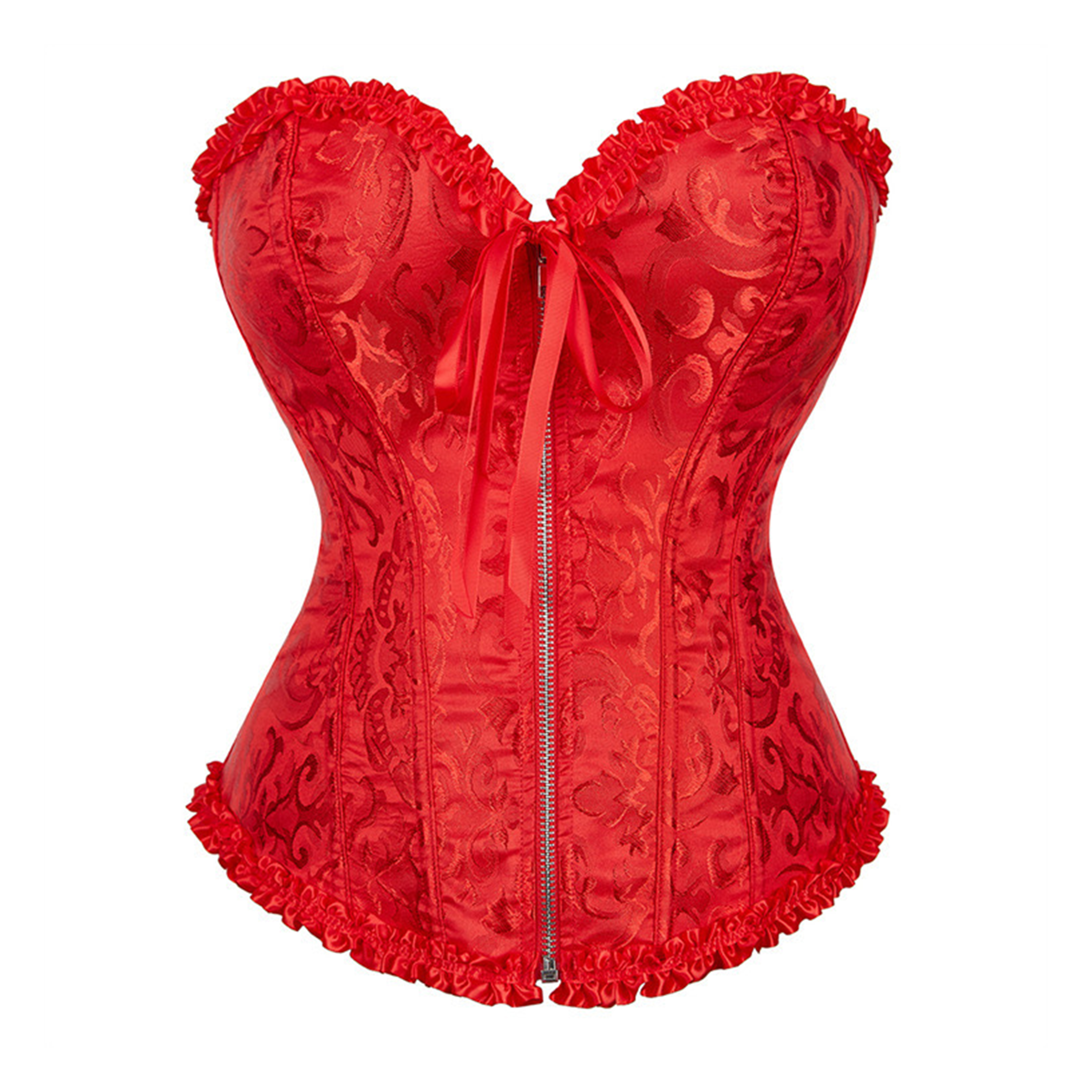 Front Zipper Closure Corset