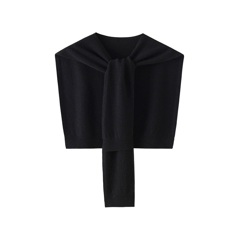 Solid-Color Short Shawl