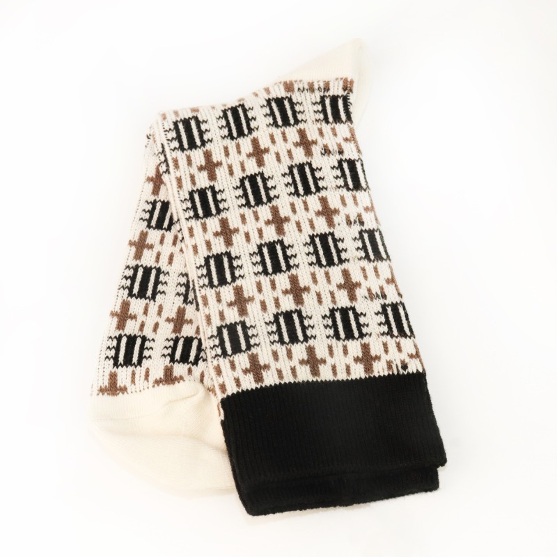 Retro jacquard socks