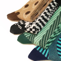 Retro jacquard socks