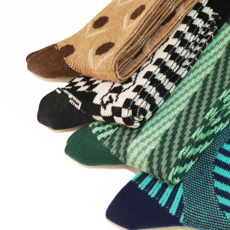 Retro jacquard socks