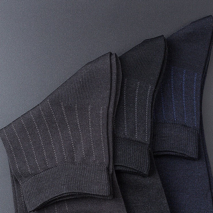 Mercerized cotton ankle socks