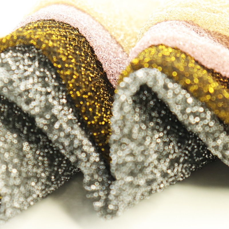 Sheer socks with gold and silver thread